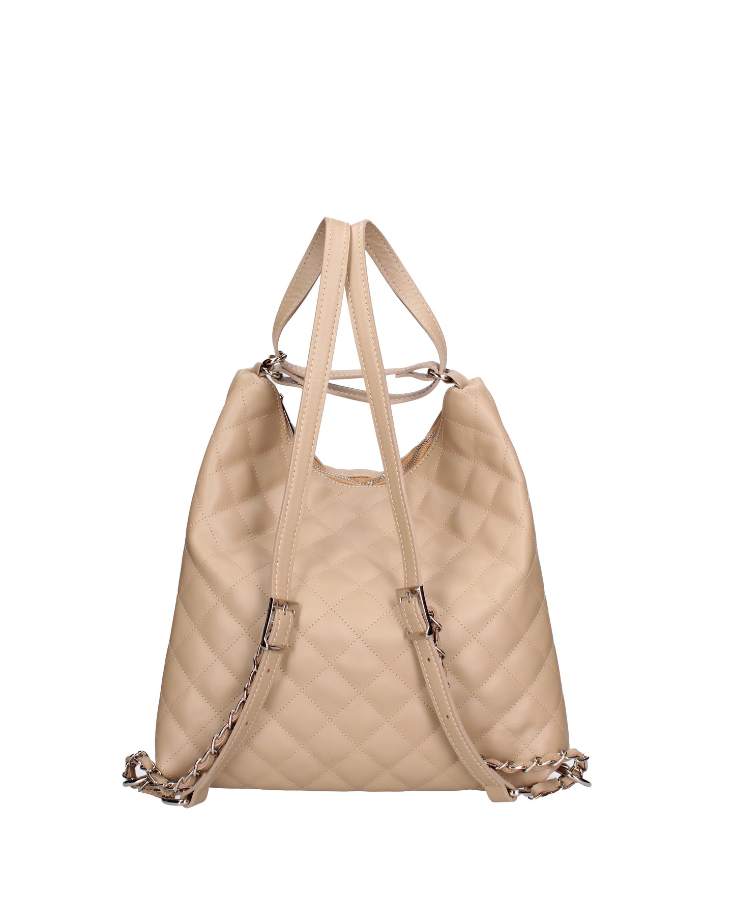 Borsa a spalla convertibile in zaino da donna In Vera pelle