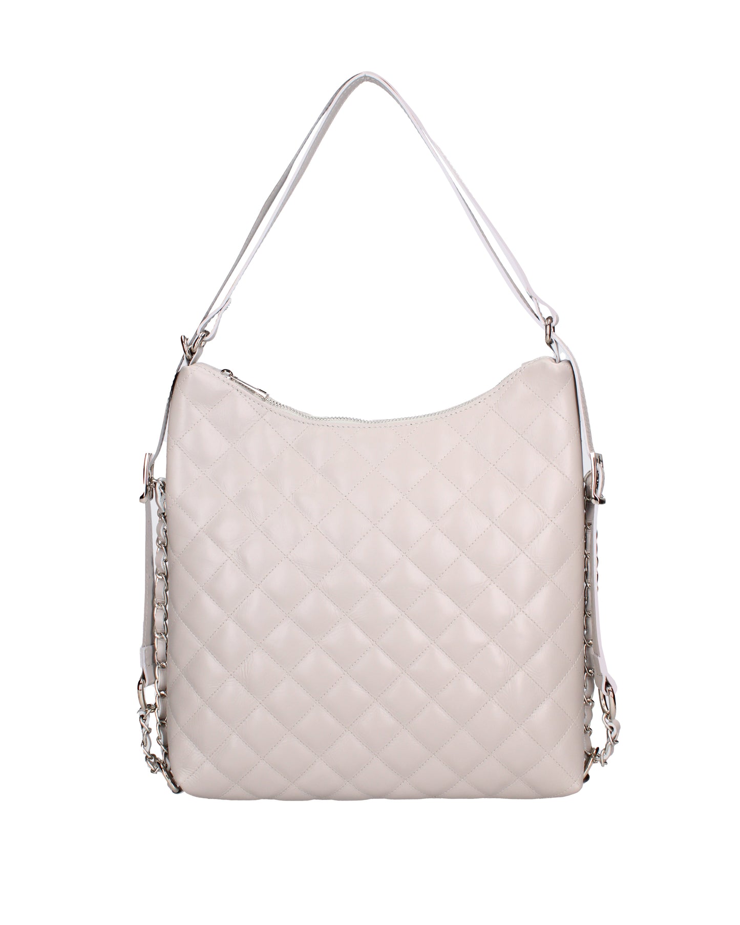 Borsa a spalla convertibile in zaino da donna In Vera pelle | Roberta Rossi | RR220714423FBG-S86_GRIGIO