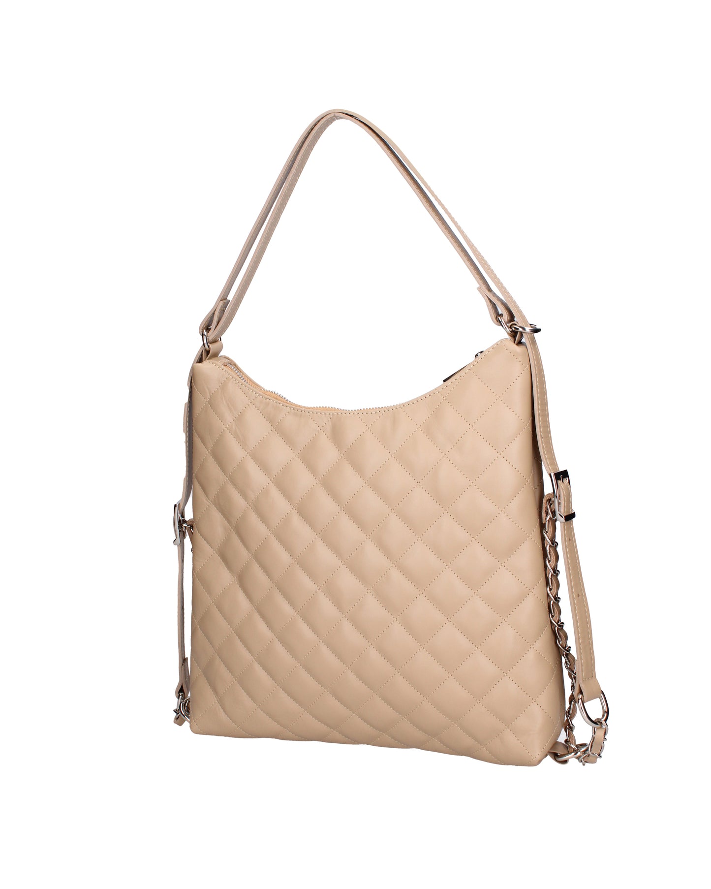 Borsa a spalla convertibile in zaino da donna In Vera pelle