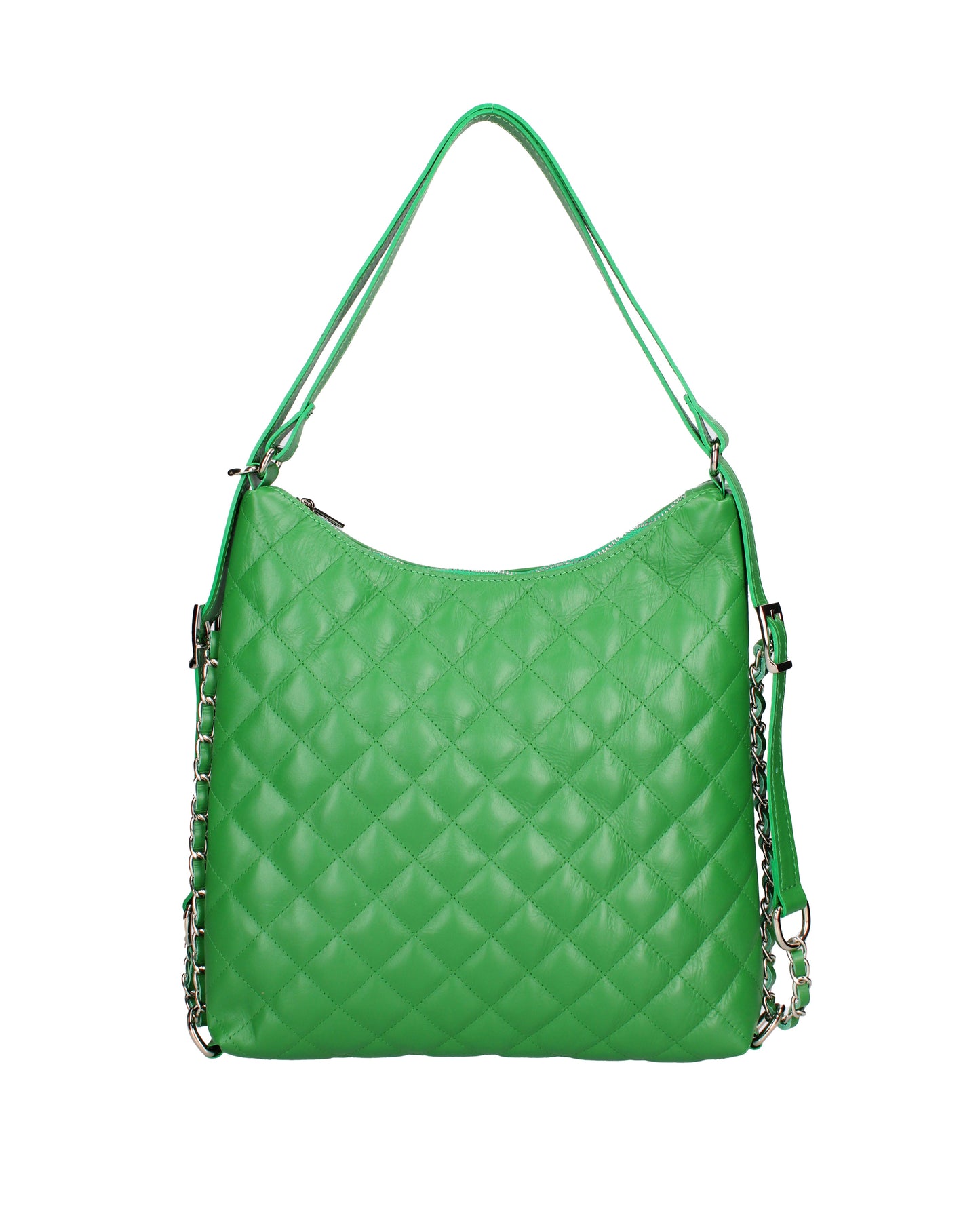 Borsa a spalla convertibile in zaino da donna In Vera pelle | Roberta Rossi | RR220714423FBG-S47_VERDE_MELA