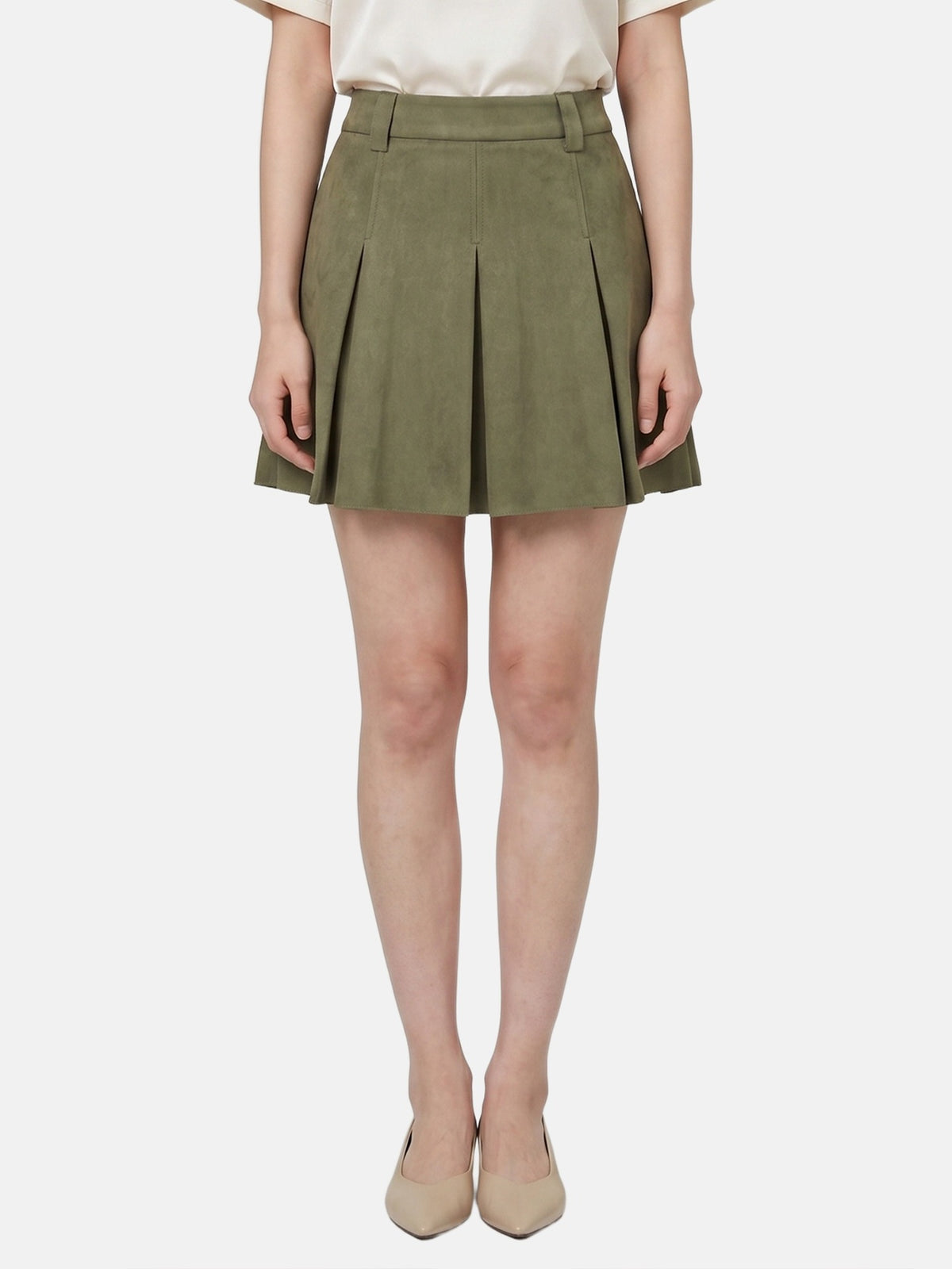 Gonna in Poliestere Verde Militare