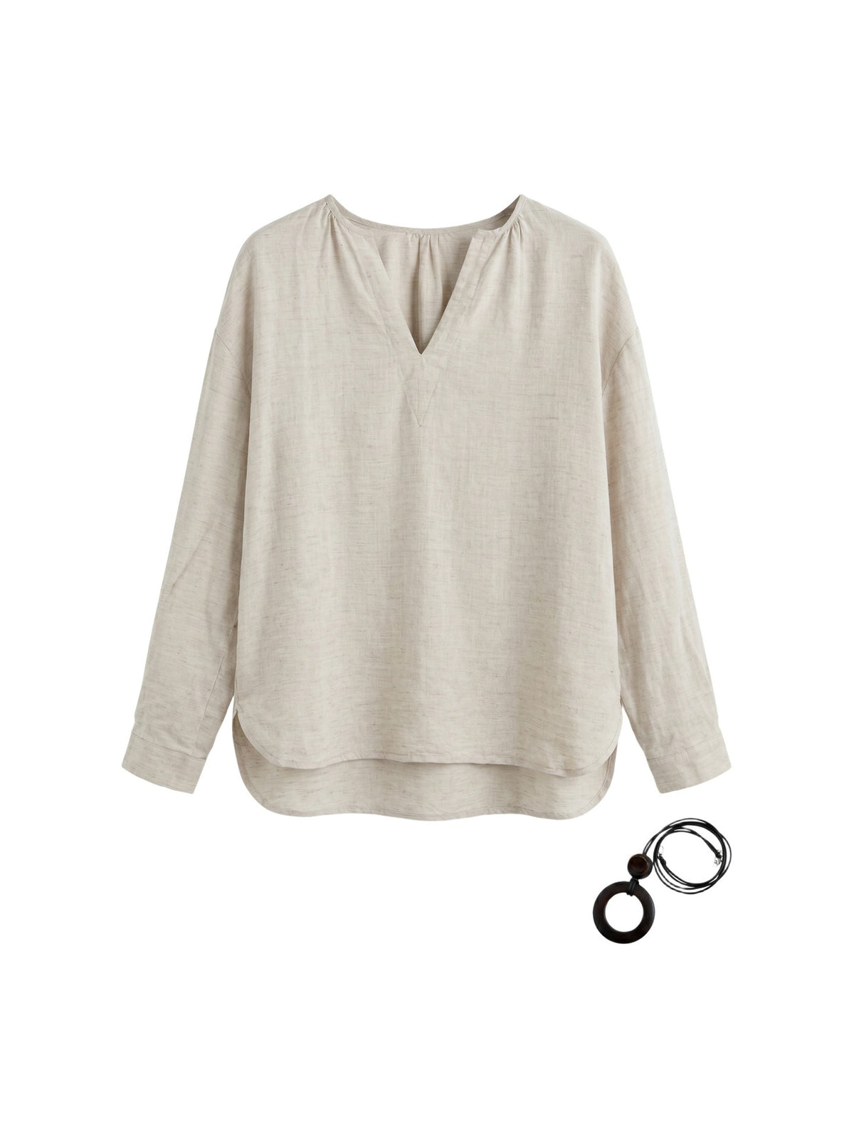 Blusa in Tencel Beige
