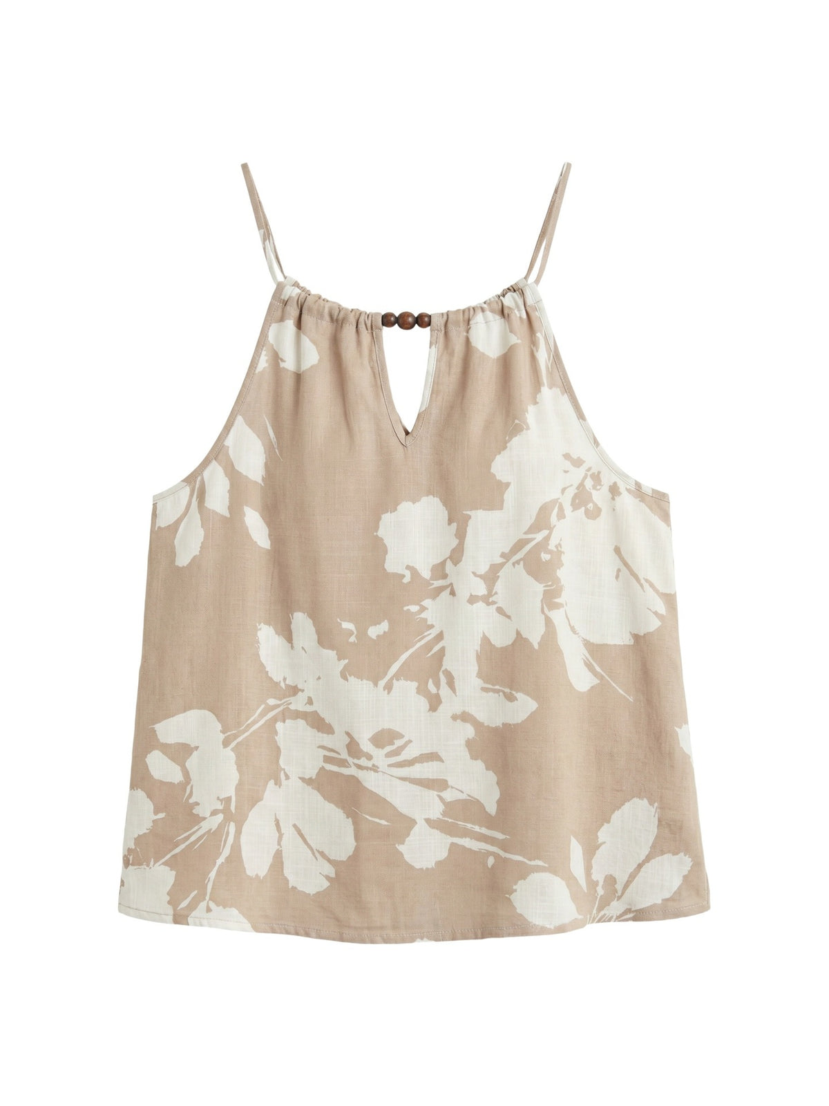 Canotta in Viscosa Beige Scuro
