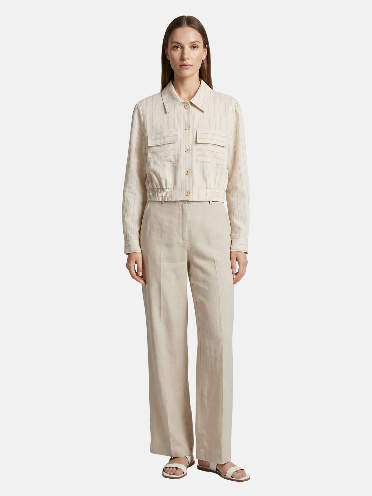 Camicia in Viscosa Beige