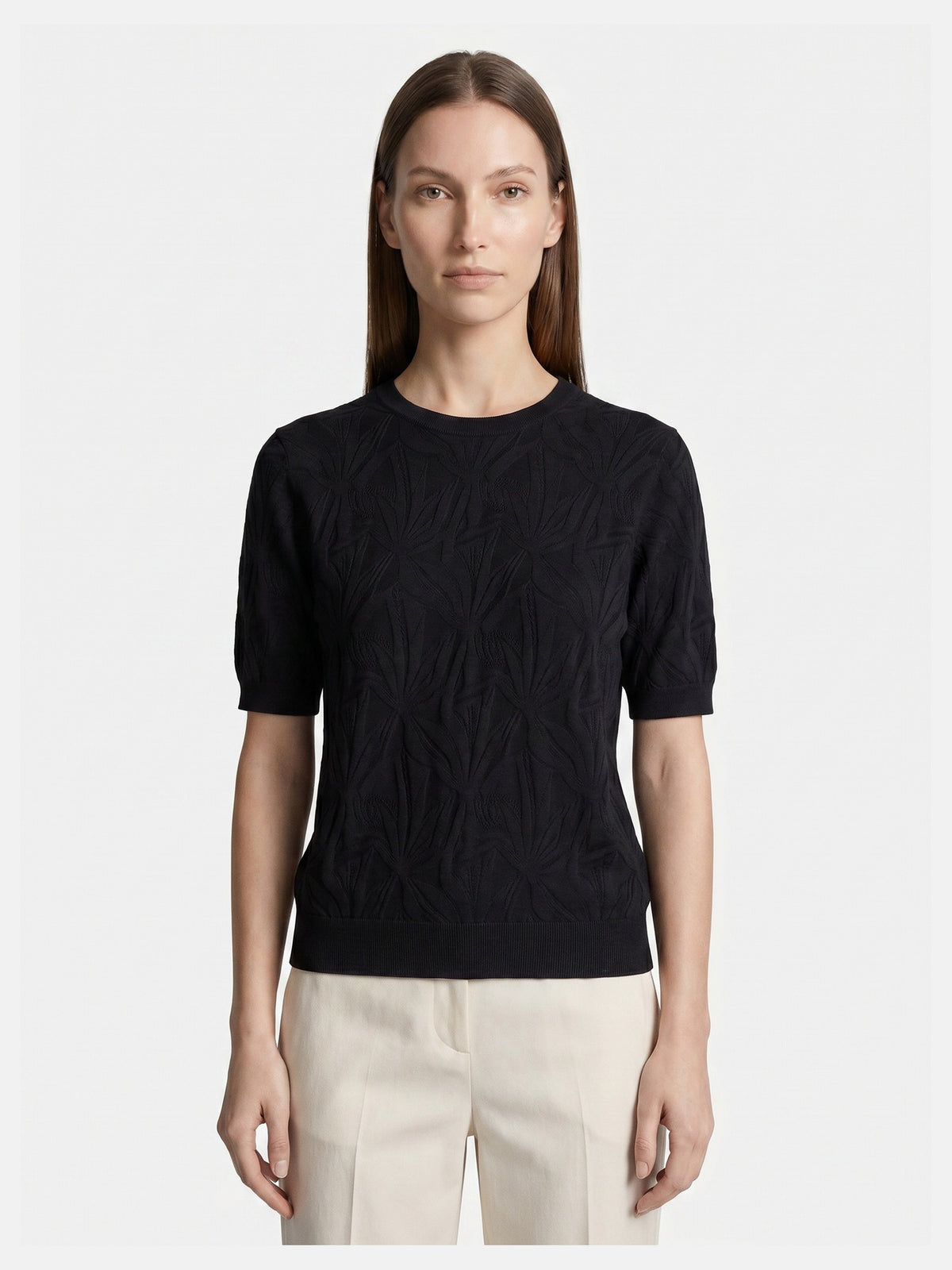 T-shirt in Viscosa Nero