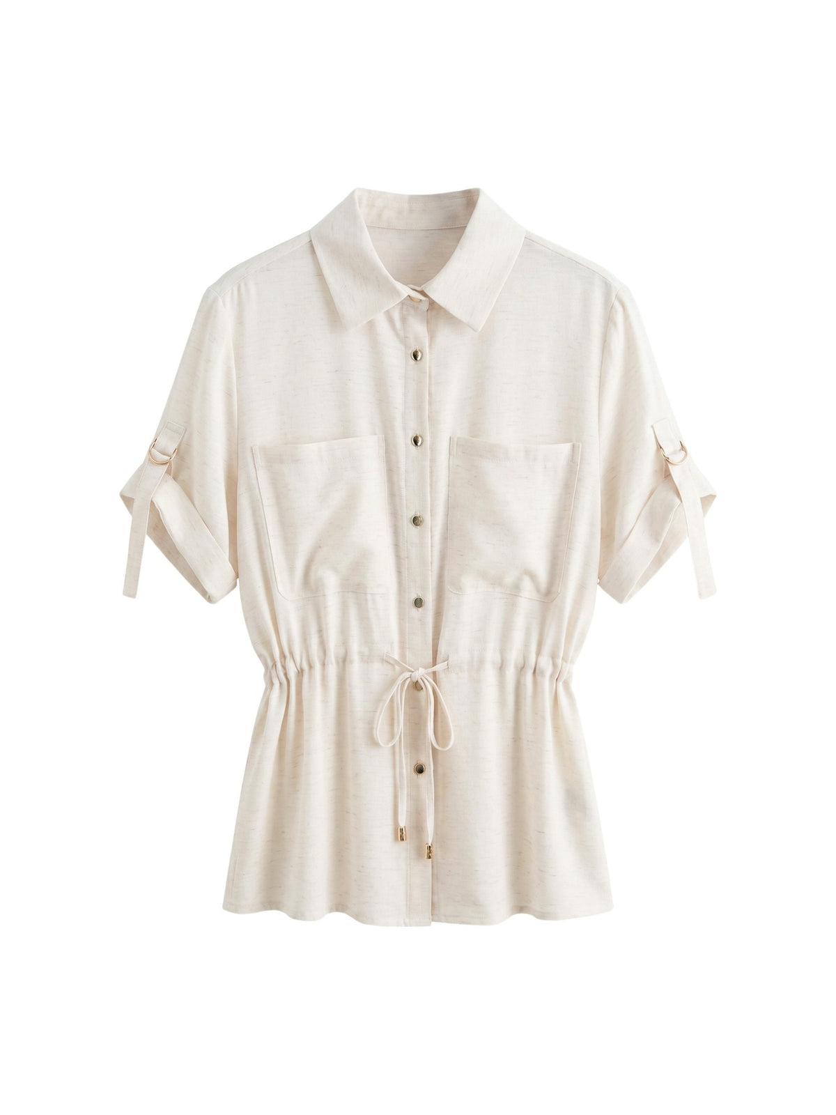 Camicia in Viscosa Beige