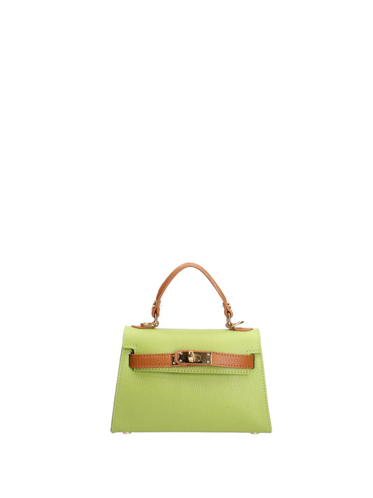 Borsa a mano da donna In Vera pelle | Roberta Rossi | RR220722123FBG-D12_KIWI+D44_CUOIO