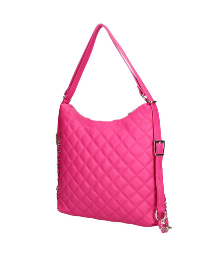 Borsa a spalla convertibile in zaino da donna In Vera pelle