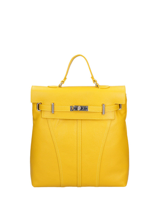 Borsa a mano convertibile in zaino da donna In Vera pelle | Roberta Rossi | RR220724823FBG-D04_GIALLO