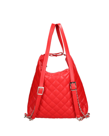 Borsa a spalla convertibile in zaino da donna In Vera pelle
