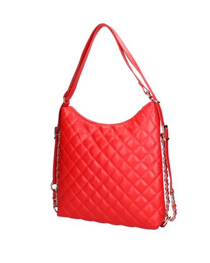 Borsa a spalla convertibile in zaino da donna In Vera pelle