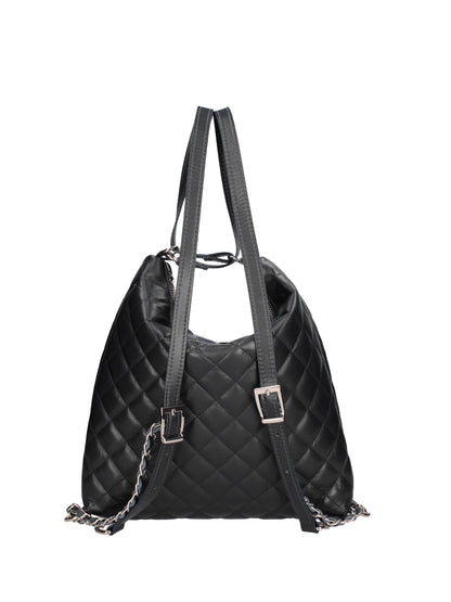 Borsa a spalla convertibile in zaino da donna In Vera pelle