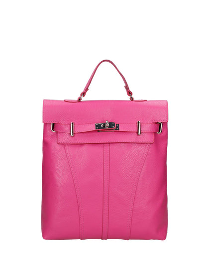 Borsa a mano convertibile in zaino da donna In Vera pelle | Roberta Rossi | RR220724823FBG-D02_FUXIA