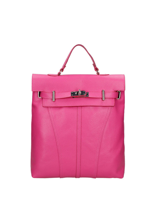 Borsa a mano convertibile in zaino da donna In Vera pelle | Roberta Rossi | RR220724823FBG-D02_FUXIA