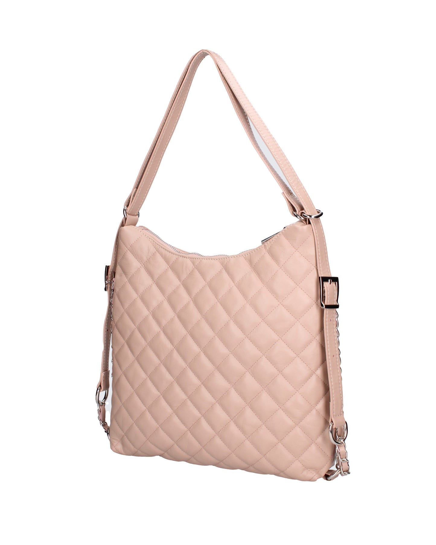 Borsa a spalla convertibile in zaino da donna In Vera pelle