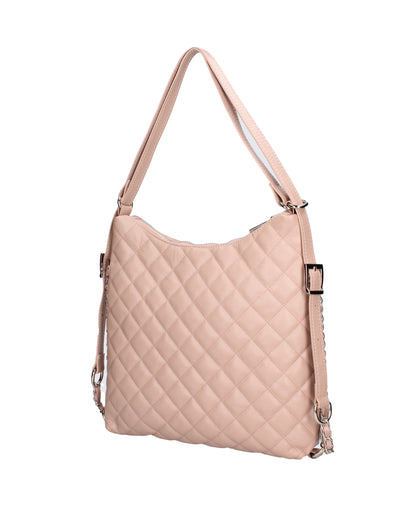 Borsa a spalla convertibile in zaino da donna In Vera pelle