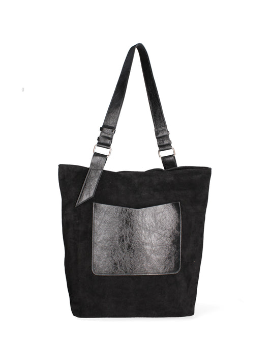 Borsa a spalla da donna In Vera pelle | Roberta Rossi | RR220731223FBG-NERO+L022