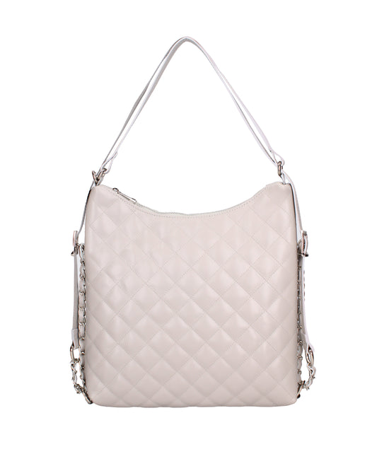 Borsa a spalla convertibile in zaino da donna In Vera pelle | Roberta Rossi | RR220714423FBG-S86_GRIGIO