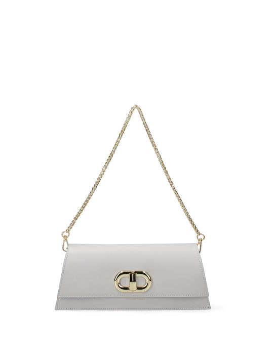 Borsa a spalla da donna In Vera pelle | Roberta Rossi | RR220731323FBG-L119_GRIGIO_CHIARO