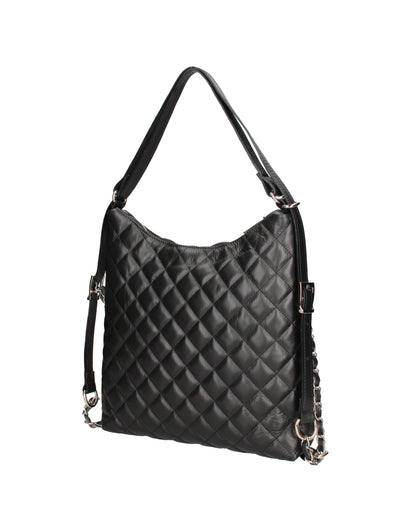 Borsa a spalla convertibile in zaino da donna In Vera pelle