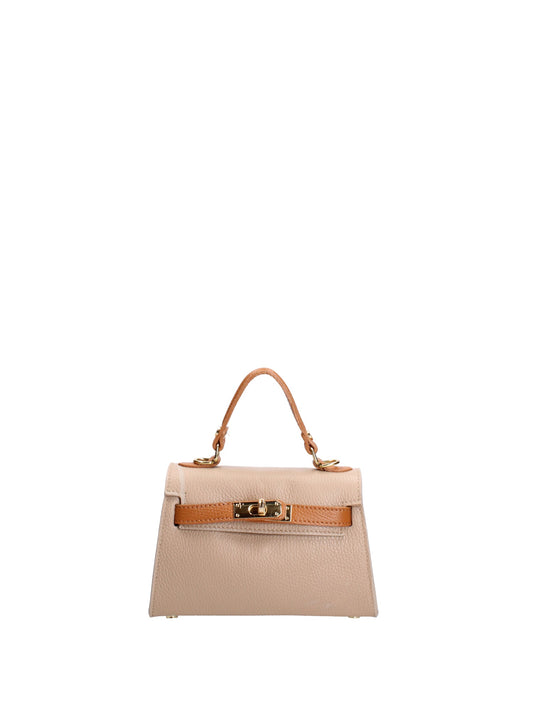 Borsa a mano da donna In Vera pelle | Roberta Rossi | RR220722123FBG-D05_TAUPE+D44_CUOIO