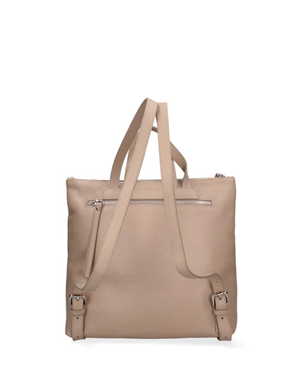 Borsa a mano convertibile in zaino da donna In Vera pelle