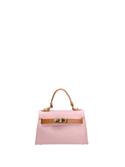 Borsa a mano da donna In Vera pelle | Roberta Rossi | RR220722123FBG-D56_PINK+D44_CUOIO
