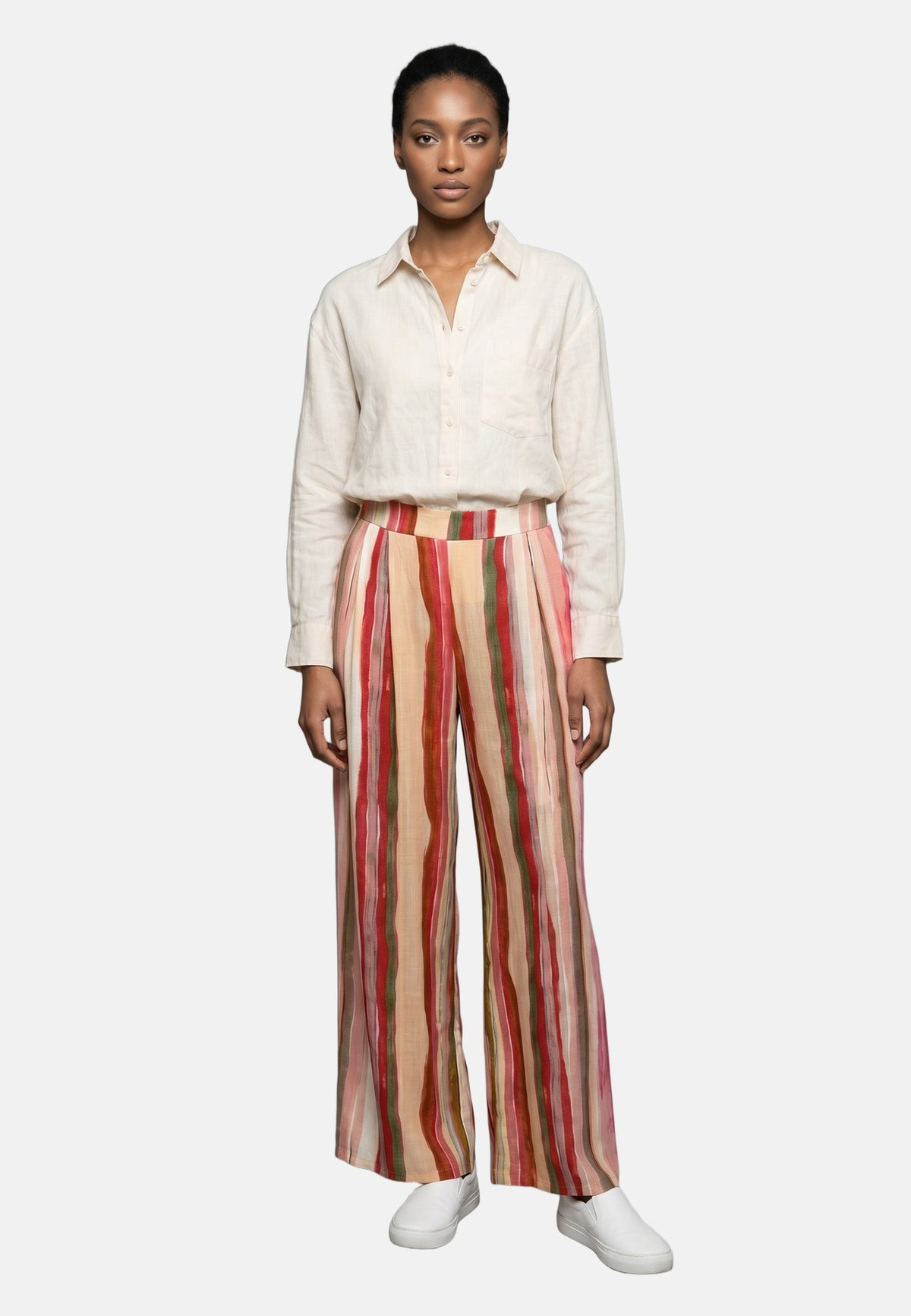 Pantaloni in Viscosa Fucsia