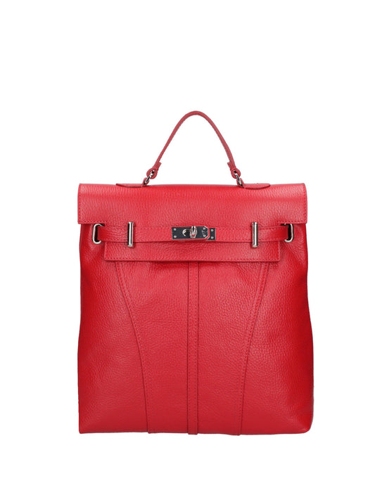 Borsa a mano convertibile in zaino da donna In Vera pelle | Roberta Rossi | RR220724823FBG-D58_ROSSO_FUOCO