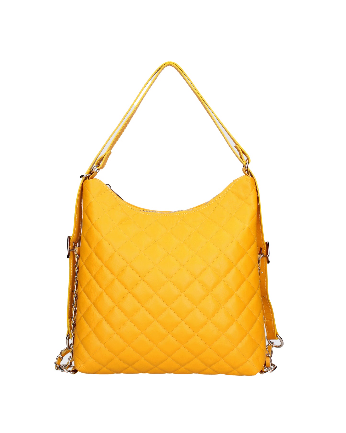 Borsa a spalla convertibile in zaino da donna In Vera pelle | Roberta Rossi | RR220714423FBG-S04_GIALLO