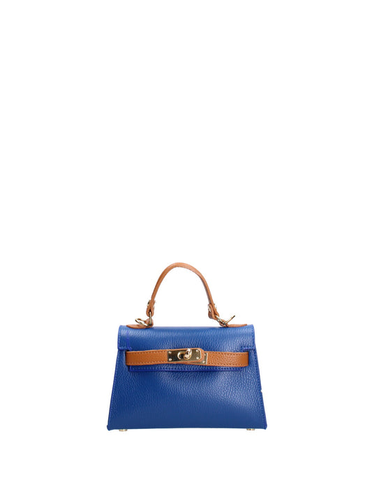 Borsa a mano da donna In Vera pelle | Roberta Rossi | RR220722123FBG-D22_BLUETTE+D44_CUOIO
