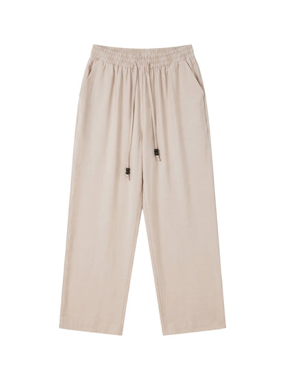 Pantaloni in Cotone Beige