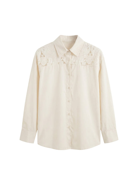Camicia in Cotone Beige