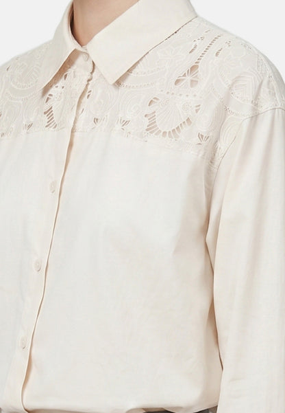 Camicia in Cotone Beige