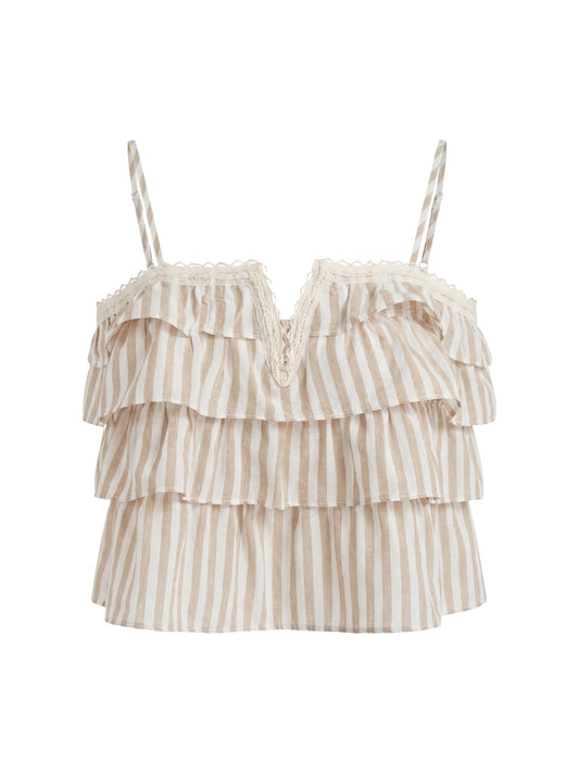 Canotta in Cotone Beige Scuro