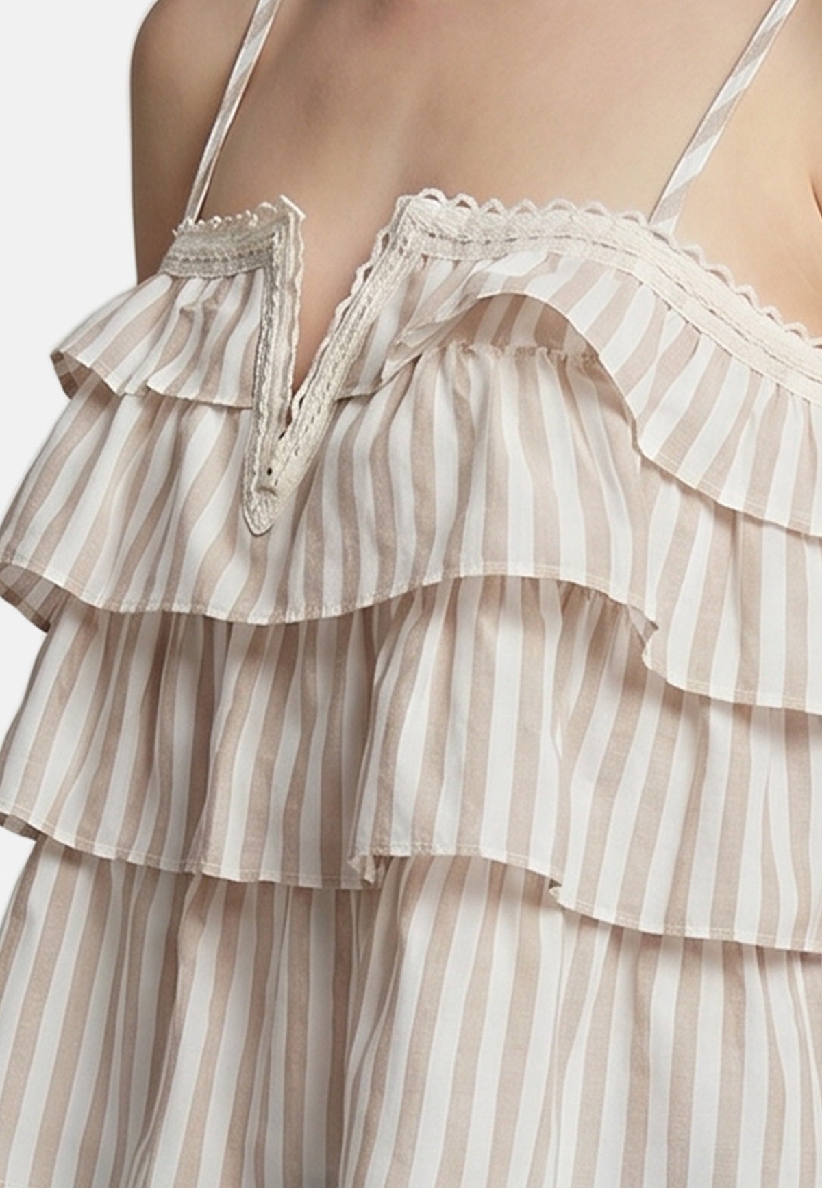 Canotta in Cotone Beige Scuro