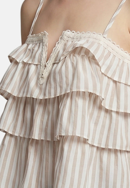 Canotta in Cotone Beige Scuro