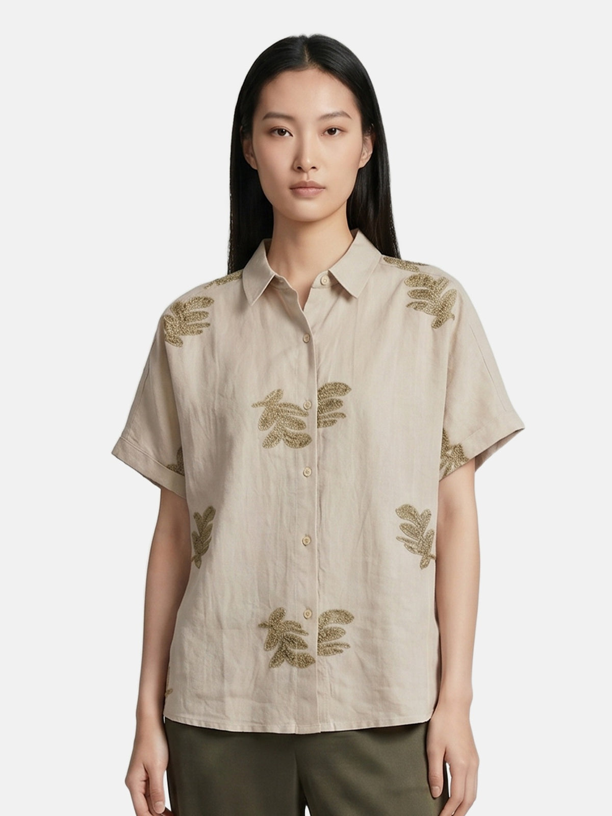 Camicia in Cotone Beige