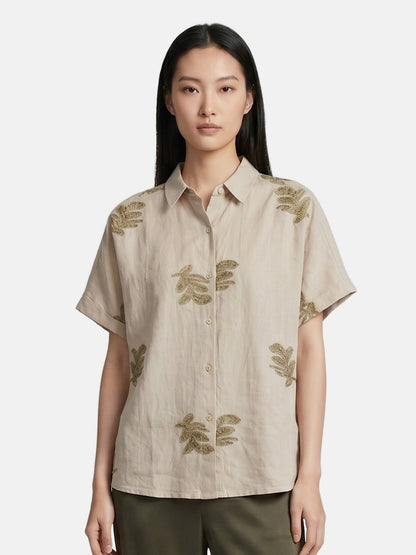 Camicia in Cotone Beige