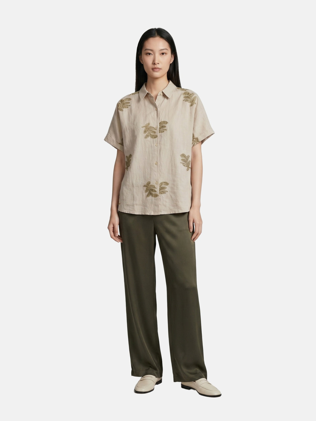 Camicia in Cotone Beige