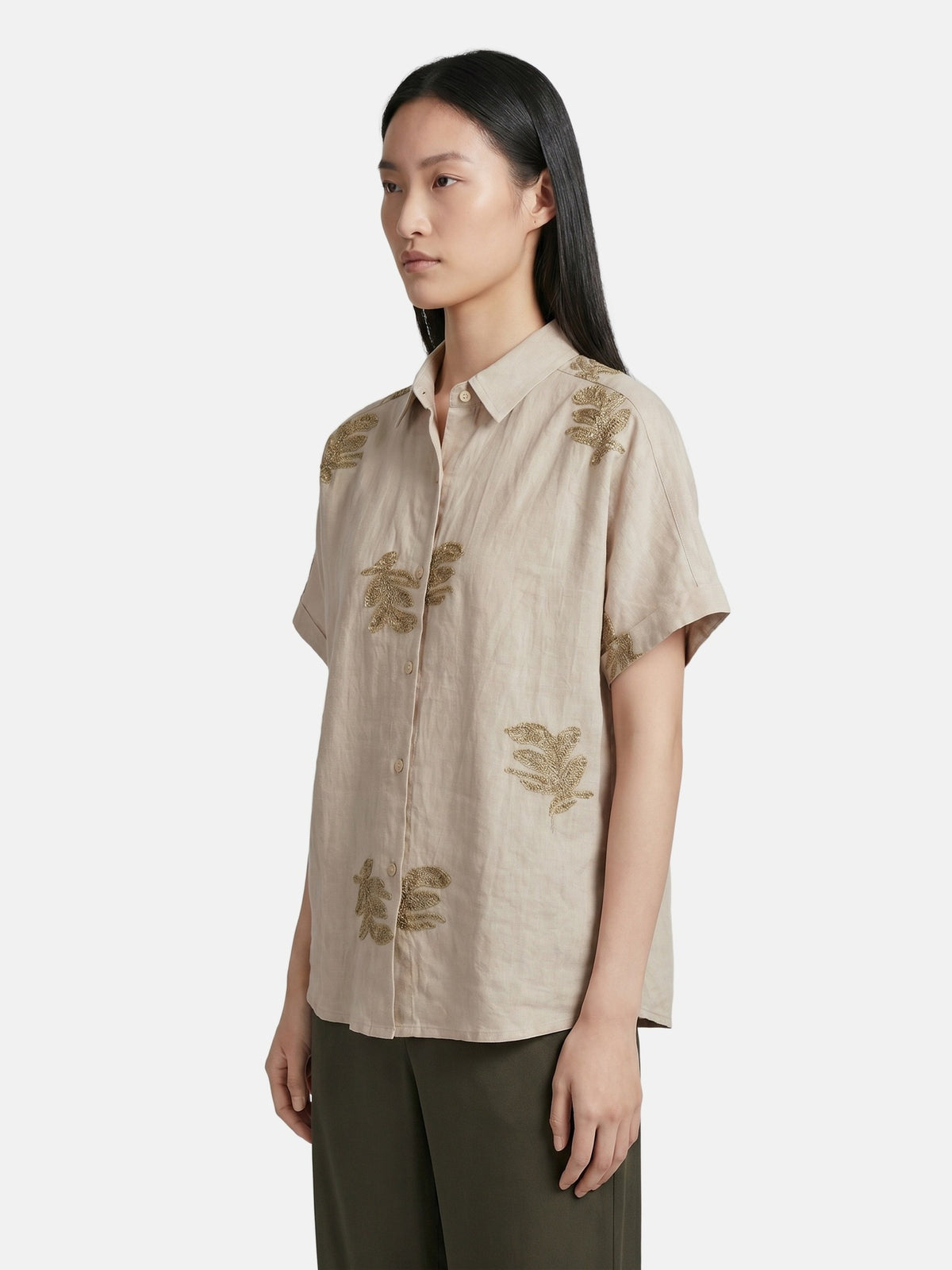 Camicia in Cotone Beige