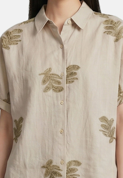 Camicia in Cotone Beige