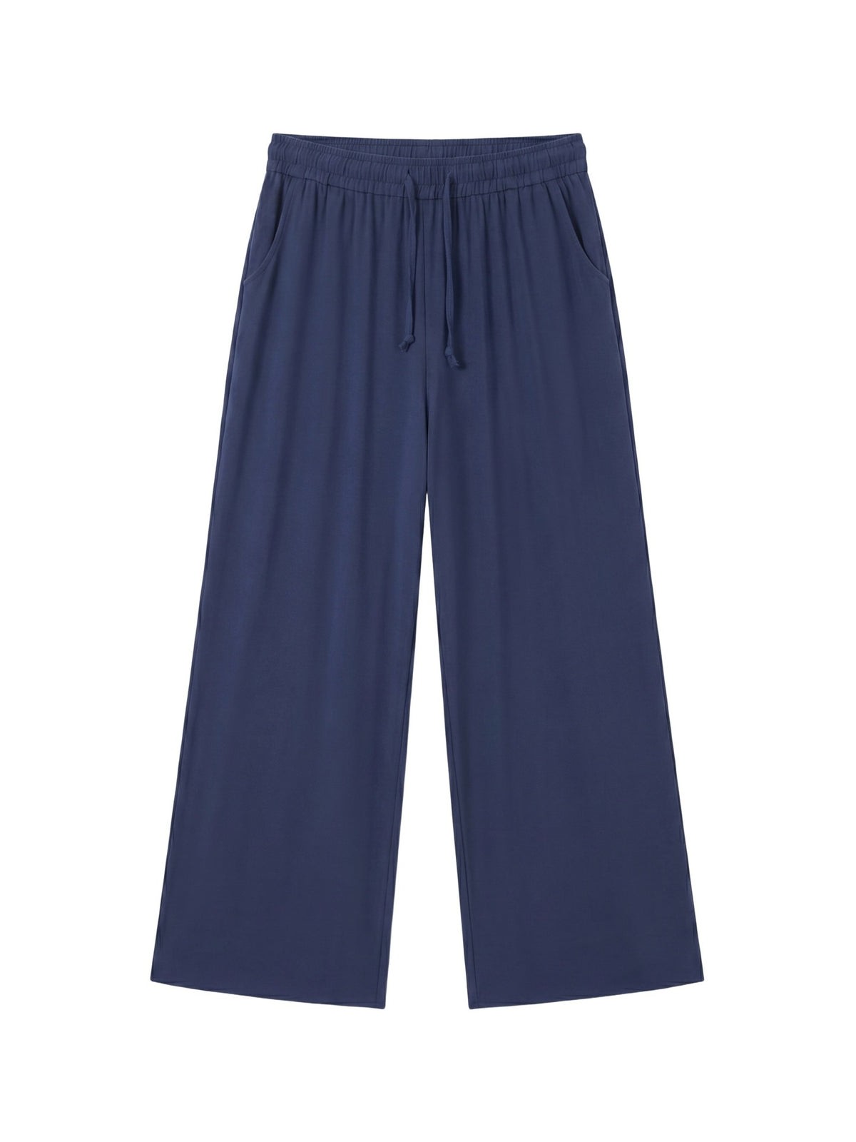 Pantaloni in Viscosa Blu Scuro