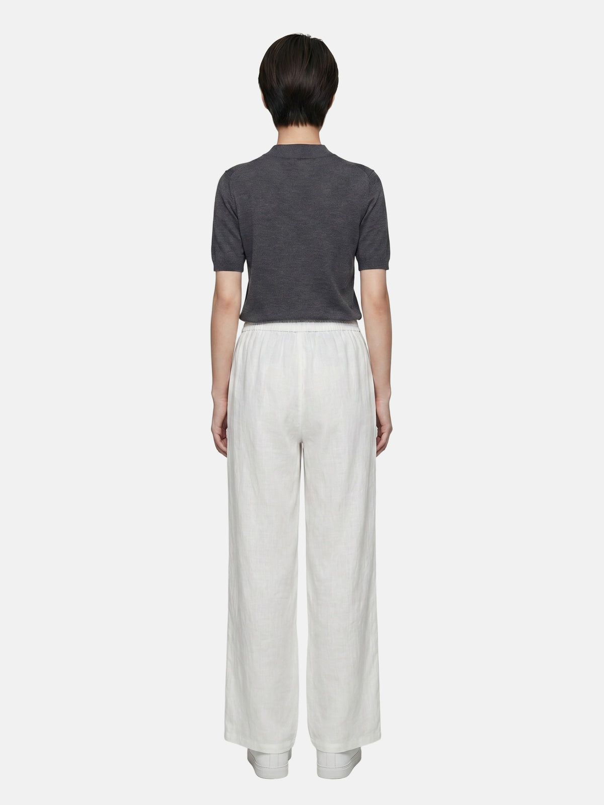 Pantaloni in Viscosa Bianco