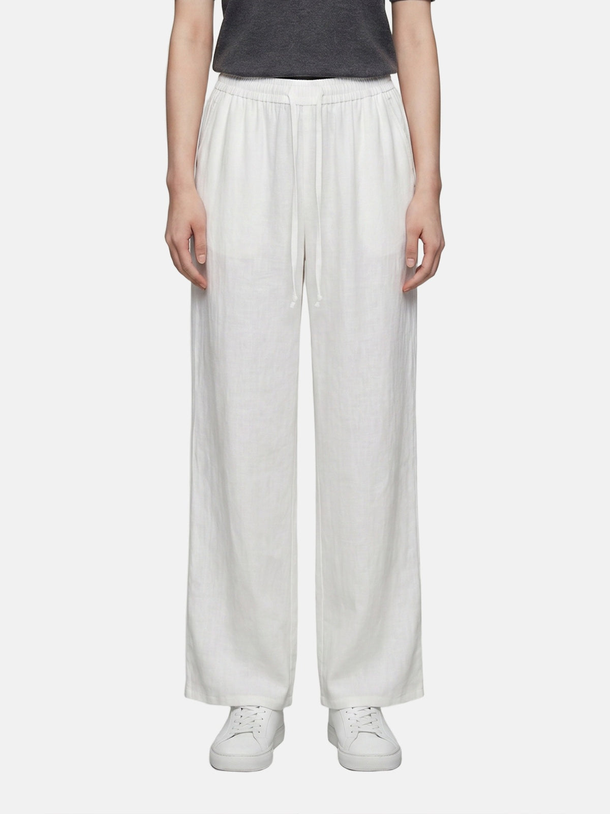Pantaloni in Viscosa Bianco