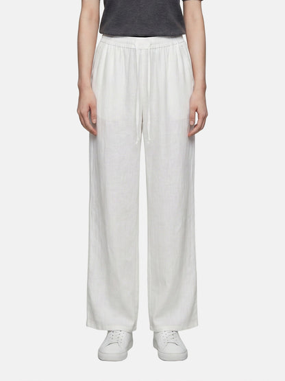 Pantaloni in Viscosa Bianco