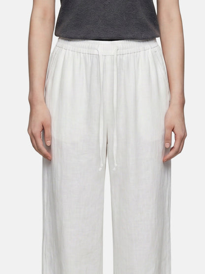 Pantaloni in Viscosa Bianco