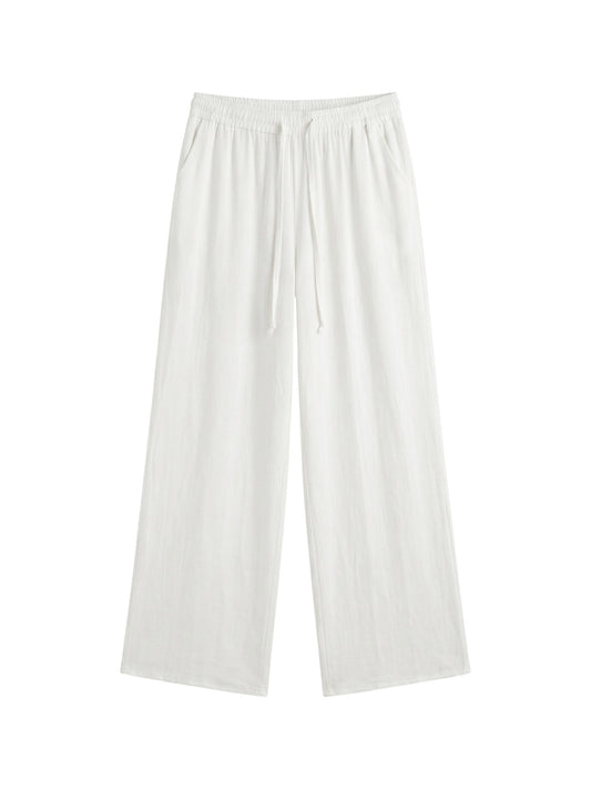 Pantaloni in Viscosa Bianco