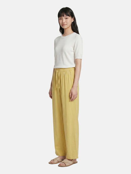 Pantaloni in Viscosa Giallo