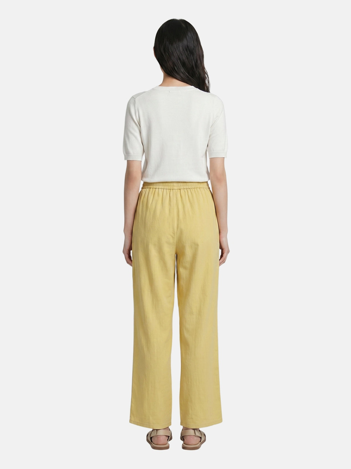 Pantaloni in Viscosa Giallo